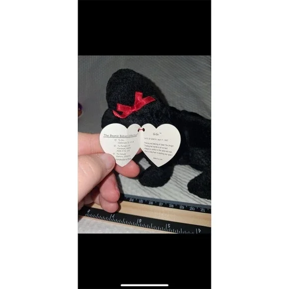 Ty Beanie Baby Gigi the Black Poodle Vintage 1998 Plush Toy - Picture 4 of 5